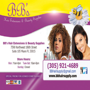 BB's Hair Extensions &  Beauty Supplies offers great deals on professional beauty products. 7560 NW 186th St. Miami Lakes, FL