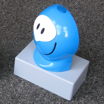 My name is Bubblino.  I watch Twitter.  Whenever anyone mentions the hashtag I'm looking for, I blow bubbles.