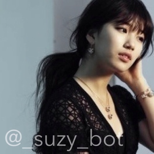 hi~ ! missA Suzy bot. plz follow me !!
(sorry! i'm Japanese only…)
follow→@ bye→block
94line / 12.05.12~