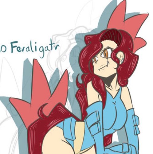 Don't mind me, I'm just the best goddamn Feraligatr you'll ever meet~ My awesome red-headed trainer is @SilverShirogane.