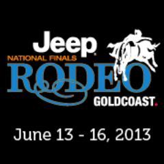 The 2013 Jeep National Finals Rodeo will be held from June 13 - 16 at the Gold Coast Convention & Exhibition Centre.