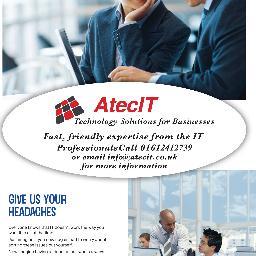 AtecITSolutions's profile picture. Telephone: 0161 241 2739
AtecIT is an experienced UK supplier of cost-effective IT Services and  Unified Communication Solutions  sales@atecit.co.uk