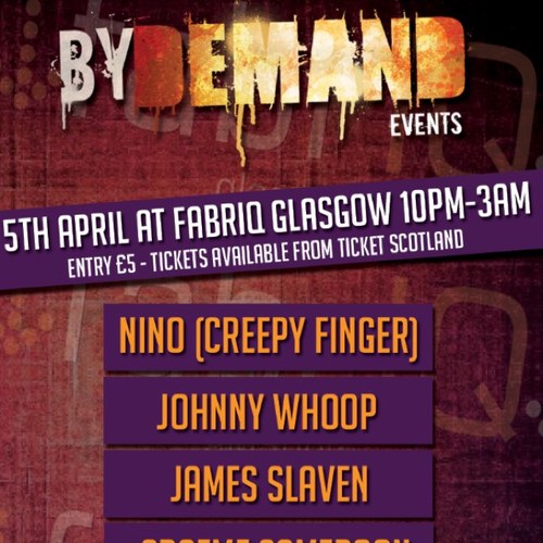 By demands club night launches sat 23rd feb @ fabriq glasgow.
