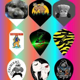 I print custom photo/logo dartflights printed on all 4 sides.Also printed dart stems printed single sided or double sided.printeddartflights180 on ebay