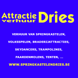 Verhuur van springkastelen, volksspelen, braderijattracties, skydancers, trampolines, paardenmolens, tenten, ...