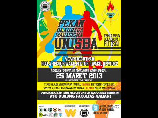 Official twitter page of Pekan Olahraga Mahasiswa Unisba 2013. Salam olahraga! | Cp: 085668230770 (Gusty)
