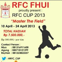Official Twitter account of the  futsal tournament in University of Indonesia held by @RFC_FHUI. Master The Field !