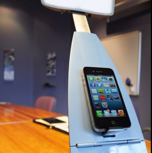 The Swan Light is an elegant and portable lighting accessory for your on-line video encounters.