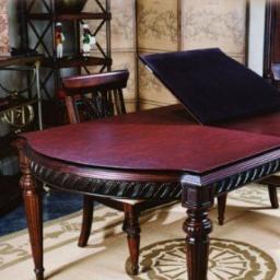 Your best source for custom made table pads. Custom made to fit your table perfectly. Help protect against spills, heat, scratches etc.  Toll Free 800-350-9419