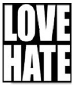 LovingHating's profile picture. There is no between.