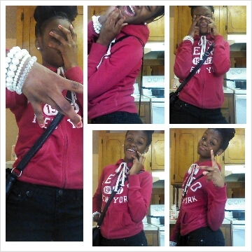Hey :) Im Coryanna . Tehee im weird . But ayee weird is cool . Follow my mommy @TrillAssShakyra . Follow us . K . Bye