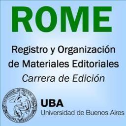 Cátedra de Registro y Organización de Materiales Editoriales. Carrera de Edición. Facultad de Filosofía y Letras. Universidad de Buenos Aires