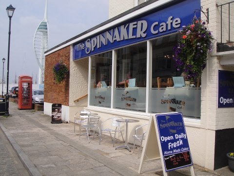 SpinnakerCafe's profile picture. The Spinnaker Cafe, 96 Broad Street, Old Portsmouth.PO1 2JE. All Day Breakfasts, Daily Specials, Homemade Cakes, Homemade Food, Cream Teas, Paninis