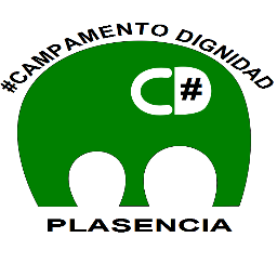 Campamento Dignidad por los derechos , 25000 empleos publicos para Extremadura, Renta Básica de 645€, STOP DESAHUCIOS  @ColumnaExtrema     #Marchas22M