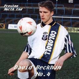 David Beckham Number 4 played for Preston North End in the 1994 / 1995 season & played 5 games & scored 2 goals.
ultimate pne fc legend
http://t.co/ICdOU89Ak1