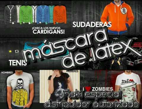 Venta de playeras, sudaderas, tenis y cardigans solo de la mejor marca Mascara De Latex, info por DM