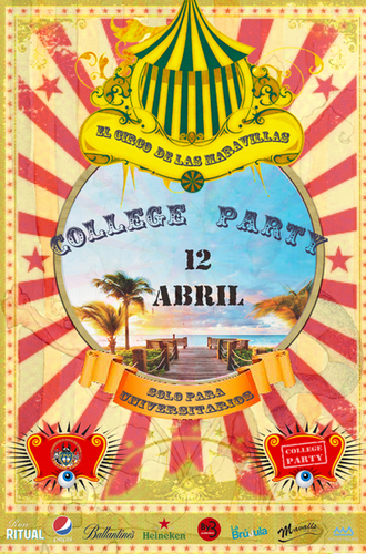 Fiesta universitaria el 12 de Abril en la Plaza de la Música, Las Palmas de G.C.