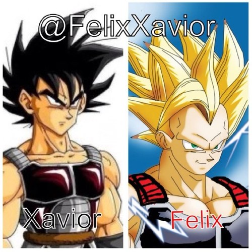 Felix: blonde Saiyan boy twin bro of Xavior. #Takenby @BrownBeast__ Xavior: black haired Saiyan boy twin bro of Felix. Love is stupid. Both: level: LSSJ age: 17
