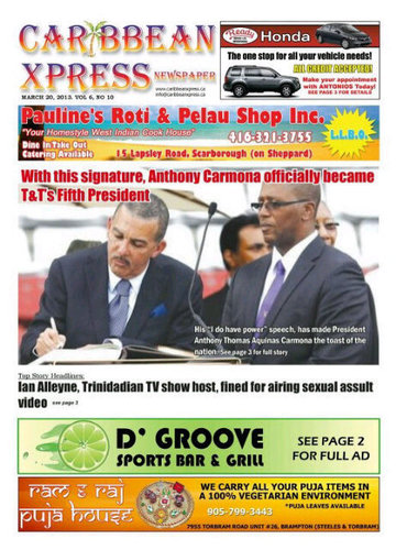 Bringing you headline island & community news since 2006 • Promoting the Caribbean culture
 in Toronto • Advertising 416-919-5770 info@caribbeanxpress.ca