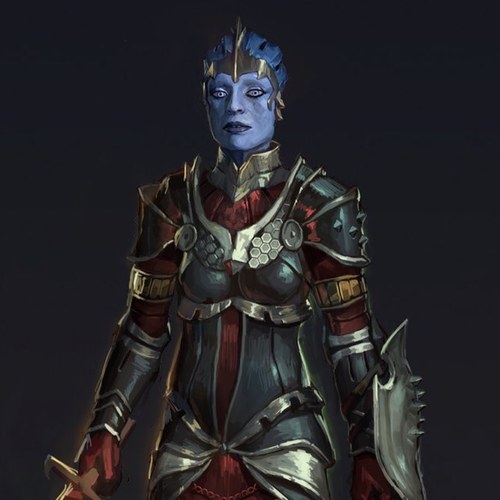 An asari huntress who fell in battle and ascended to heaven. Now she scours the mortal realm in search of capable warriors. Mythological ME RP.