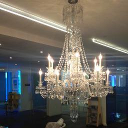 I was a chandelier. In an office building.