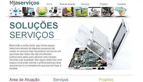 Bem vindo a minha home, aqui minha equipe selecionou através de algumas pesquisas de campo os serviços mas necessários em seu lar.