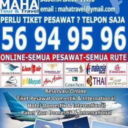 Pengen reservasi tiket, hotel & tour ?? 
Segera hubungi Maha Tour & Travel di 021-56 94 95 96 or add Pin BB : 22B455CC. Thank you :)
