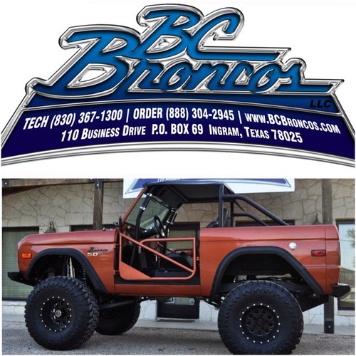 B.C. Broncos (LLC) is a family-owned and -operated supplier of unique upgrades and performance modifications for the 1966-1977 Early Ford Bronco.