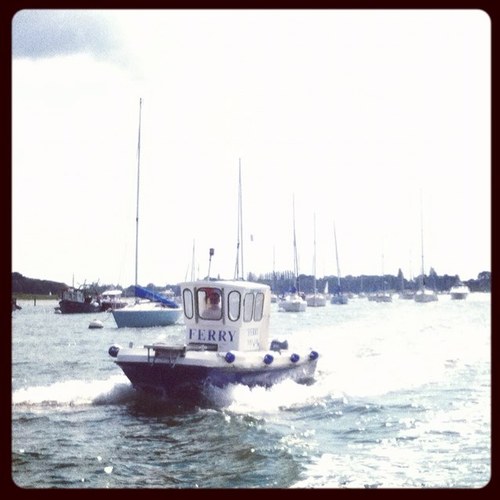 The seasonal ferry runs from the public jetty at Itchenor to the hard at Smugglers Lane, Bosham.