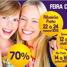 Feira de Liquidação de Estoque! Grandes marcas com até 70% de desconto! Sucesso absoluto em São José do Rio Preto, Sorocaba e Ribeirão Preto.