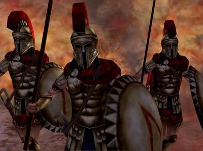 ESPARTANOS CUAL ES VUESTRO OFICIO !!!  Desayunad fuerte que esta noche cenamos en el infierno