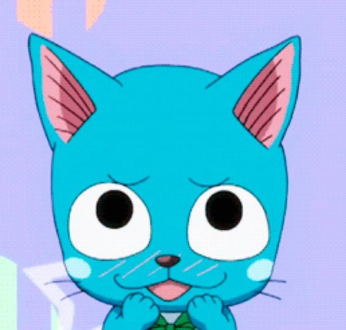 Im Happy. Natsus pal. I am an exceed.Me,pantherlily,and Charle come from Extalia.
            we are not your puppets we're Fairy Tail wizards
