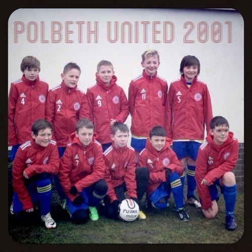 POLBETH UNITED 2001 Sponsored by Home Energy UK of West Calder; The Hair & Beauty Studio of West Calder; RCA MOT CENTRE of Stoneyburn.