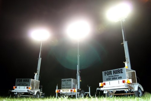 Outdoor lighting for Weddings, Concerts, Parties, Firework Displays & Car Parking covering Somerset, Wiltshire, Devon, Dorset