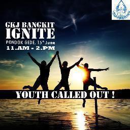 Represent of youth generation of Javanese Christian Church (GKJ) around Jakarta. Belongs to Jesus Christ. Ignite on 15 June 2013 @GKJPondokGege 11am - 2pm