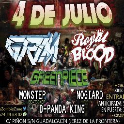 Dubstep, Drum N Bass, Electro  y Glitch Hop- 4 de julio GRIM, ROYAL BLOOD, NOGIARD, MONSTEP, D-PANDA KING, GREENPIECE.    VENTA DE ENTRADAS: 674236302