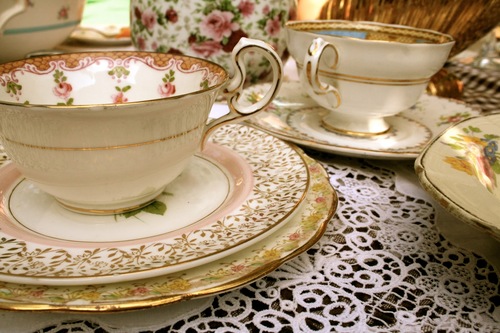 An eclectic mix of crockery for weddings, business meetings and those special occasions.