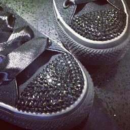 Custom shoes, with extra sparkle. Email us at customerservice@TwinkleToesOriginals.com