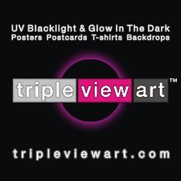 UV-blacklight Fluorescent & Glow-in-the-dark Phosphorescent Psychedelic Visionary Art Posters, Postcards, T-shirts, Hoodies, Banners & Backdrops, 3-in-1 Effect!