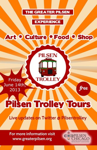 Every 2nd Friday, the Pilsen Trolley lets you explore local businesses, restaurants, art & culture. We also tweet about general neighborhood news and events.