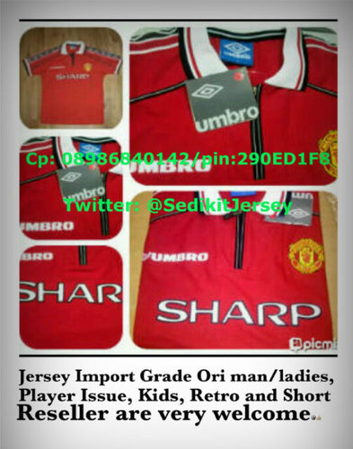 SedikitJersey's profile picture. Ready stock and PO. Grade Ori import man/ladies 110ribuan. tersedia juga player issue, kids dan short. cp : Pin 290ED1F8/28DDFCEC/+628986840142 :))