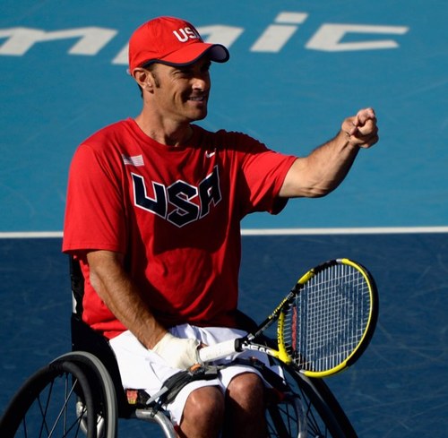 Wheelchair Tennis Player.