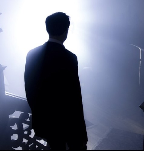 Somewhere in the Great Hereafter, His tall, lank figure clothed in black, Stands the world's most evil grafter, Soaking wet, from Reichenbach. (RP 18+)