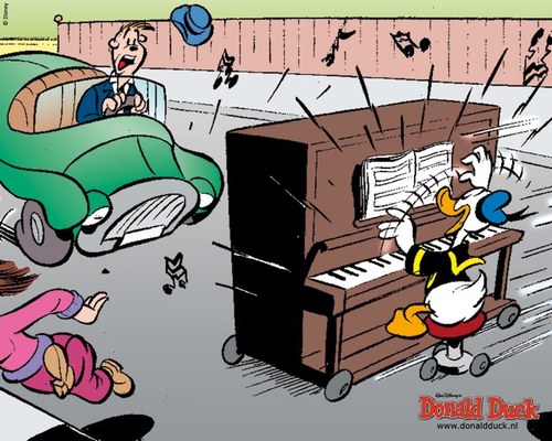 -Donald duck verslaafde-heeft lieve hond-is een kleine jonge-zit op scouting-