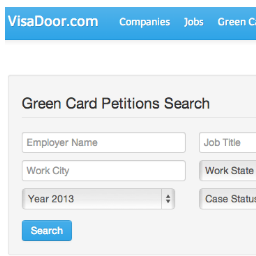 Search for H1B and Green Card Petitions.