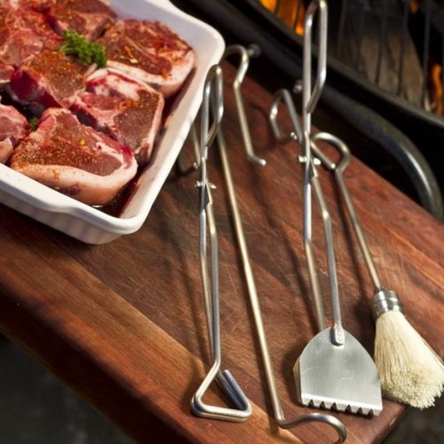 We do Braai / BBQ Gear! 🇿🇦 Stainless steel Tongs! S-hooks and Grid Brushes! Custom Branded Tongs for corporate gifting or Industrial Kitchens! #tough