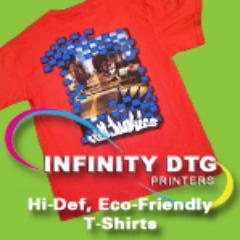 InfinityDTG's profile picture. Hi-Def, Eco-friendly T-shirt printer.  No minimums, no set up fees, quick order turn around.