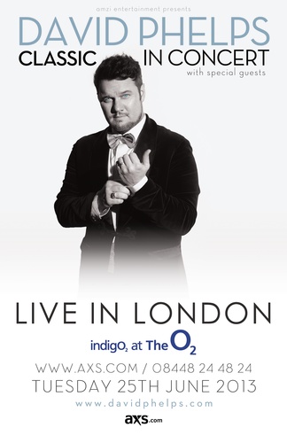 D_PhelpsLondon's profile picture. Amzi Entertainment is proud to present David Phelps live in concert at indigO2 on 25 June 2013!
For tickets- 
http://t.co/FRxdn3JpZG