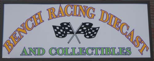 Bench Racing Diecast offers diecast from Nascar and NHRA along with dirt late models and modifieds. We do also offer apparel.