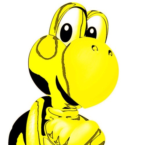 Hi, my name is Cyber Koopa. I'm from the future in the year 2050 and visit my two greatest friends Cyber Dry Bones and Rainbow Yoshi